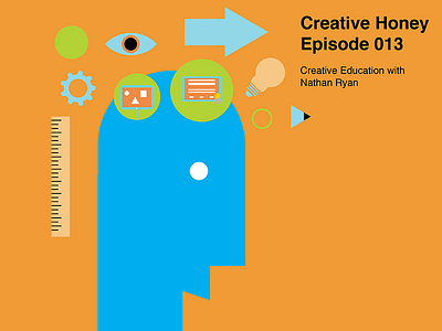 Creative Honey Ep 013 featuring Nathan Ryan color creative creativity education illustration podcast shape vector