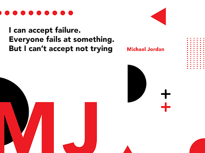 Quote 002 black color fun mj quote red shape typography