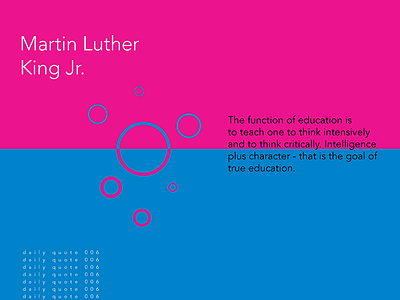 Quote 006 blue color education fun mlk pink quote shapes typography