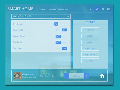 007 007 blue color dailyui design homecontrol interface settings ui ux