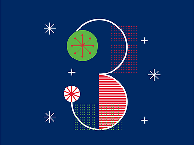 Advent 03 advent christmas green holidays illustration red snow star typography