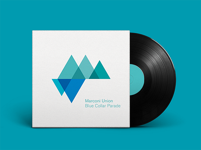 Album Cover 004 albumcover blue color minimal music record triangles