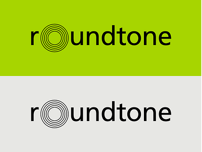 Roundtone Records Logo branding circle green logo logotype music record typography