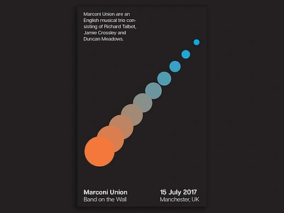 Music Poster 002 blue color layout minimal minimalism music orange poster typography