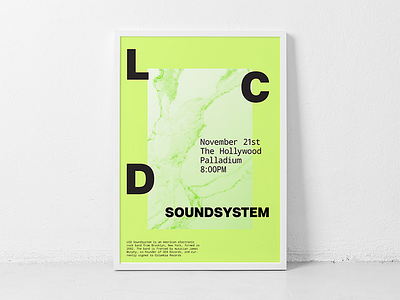 Music Poster 004 color green layout minimal minimalism music poster typography