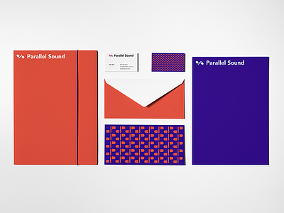 Parallel Sound Visual Identity color geometry identity logo minimal orange purple shape visual