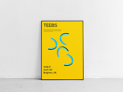 Music Poster 007 color gradient minimal music poster typography yellow