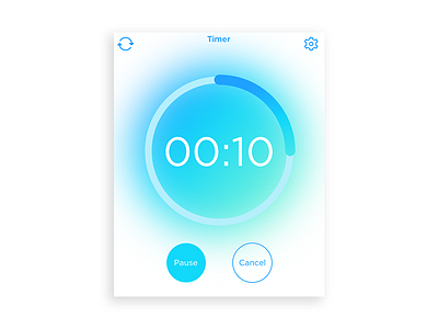 Futur Design 014 014 blue color dailyui gradient minimal timer typography ui ux