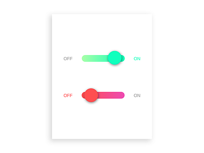 Futur Design 015 buttons color dailyui green minimal off on red typography ui ux