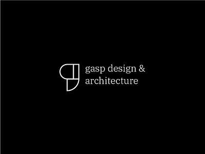 Gasp Logo Lockup architecture black logo logomark minimal shapes simple space white