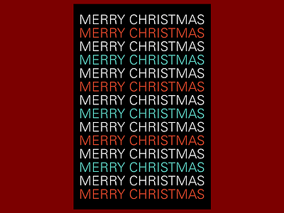 Merry Christmas christmas color green minimal poster red shape typography white