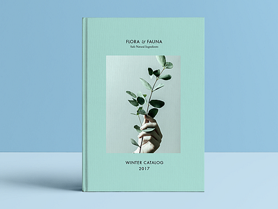 Flora & Fauna Catalog Cover catalog cover green layout minimal natural typography