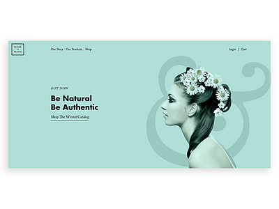 Flora & Fauna Hero Section color green hero layout minimal natural ui ux