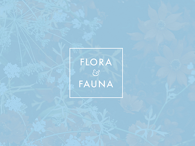 Flora & Fauna Logo blue brand branding color floral logo minimal natural