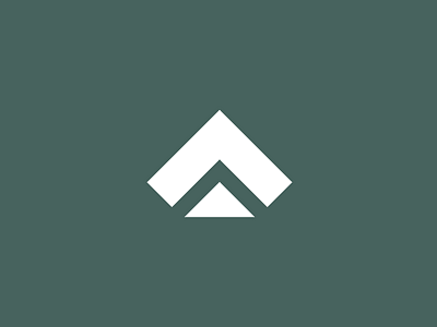 Athan's Logomark color geometry green logo logomark logos minimalism mountain shape symbol