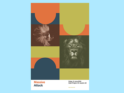 Gig Poster - Massive Attack color geometry layout minimal minimalism music poster posters