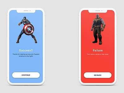 Daily UI 011 011 blue color daily 100 challenge failure minimal red success typography ui ux