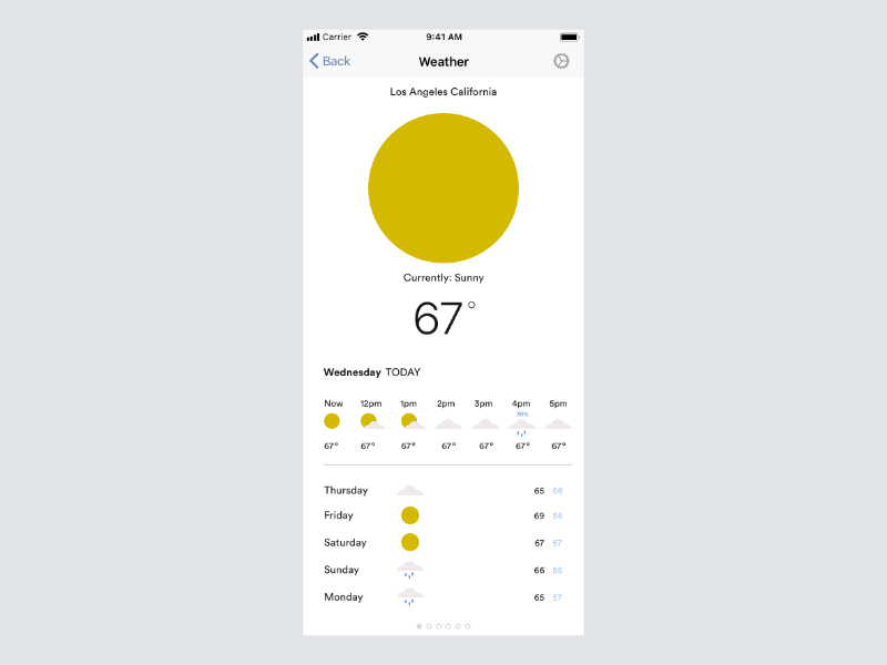 037 simple design daily ui daily 100 challenge weather app simple fun design ux ui typography minimal