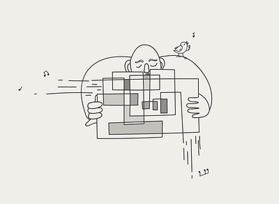 The Song art characterdesign characters clean design doodle drawing flat illustraion illustration art illustration lineart illustrator line art minimal minimal outline characters outline vector