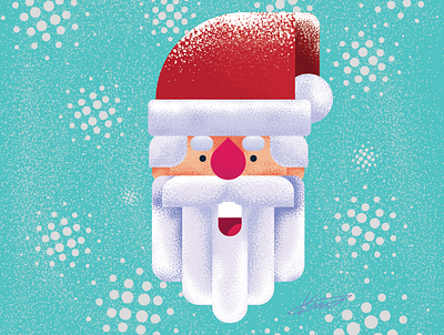 Santa Clause - Flat Design Textured adobe design digital art flat illustration illustrator santaclaus vector