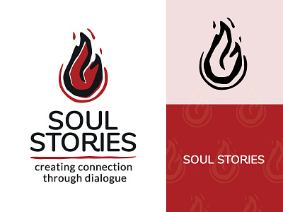 Soul Stories - Logo branding clean fire illustration logo mark modern nonprofit storyteller symbol vector