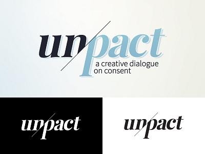 Un/Pact - Logo brand branding clean design event logo logotype mark modern poetry storytelling typography wordmark