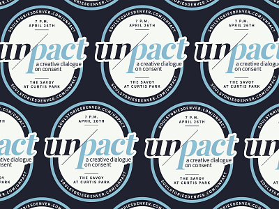 Un/Pact - Stickers brand branding design event modern poety promotion sticker storytelling typography vector