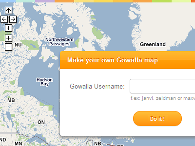 Gowalla Map design gowalla orange web white