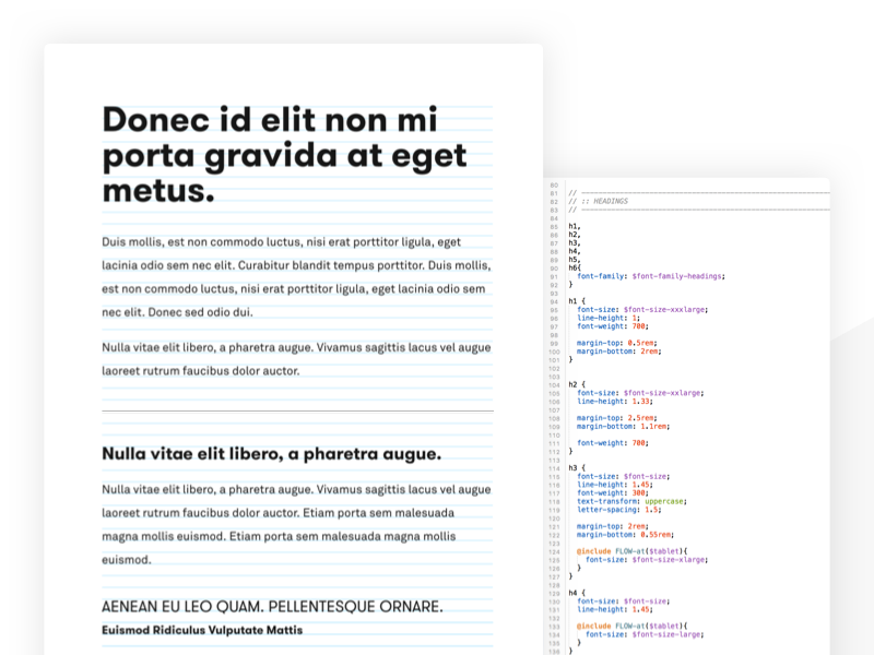 Vertical rhythm in typograhy minimal typo sass typography css code