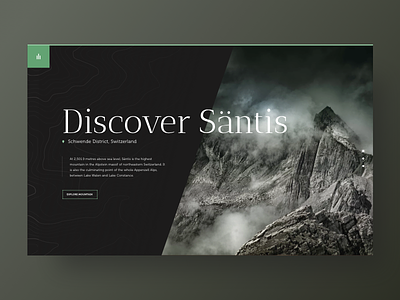 Discover Santis - Travel website dark design inspiration minimal travel typography ui ux website