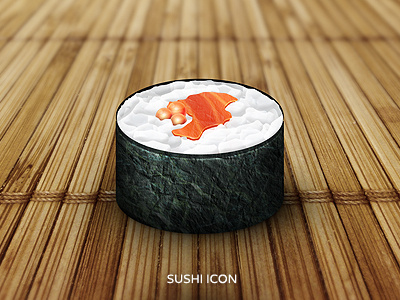 Sushi icon realistic sushi