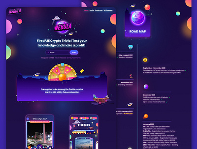 Nebula - Crypto Game Website 🚀 app design graphic design landing page ui