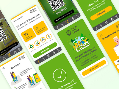 BA Recicla App concept app design graphic design ui ux vector