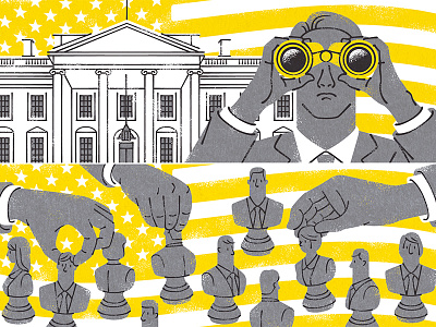 The presidential election editorial illustration illustrator magazine monocle