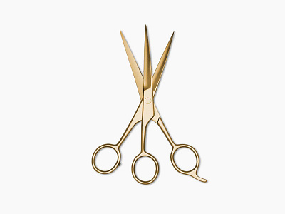 Trio Logo Render 3d 3d logo design emblem hair studio logo scissor