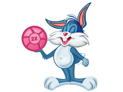 2X Dribbble Invites Giveaway bunny cartoon drafting dribbble invites game art