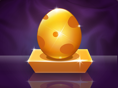 All that Glitters - Egg egg game art gold golden icon illustration ui design