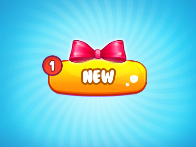 Notification Button!! cartoon character dribble game invite monster ui