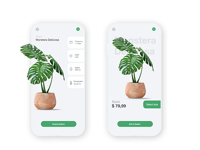 UI design Plant art branding design illustration illustrator minimal ui ux uxdesign web