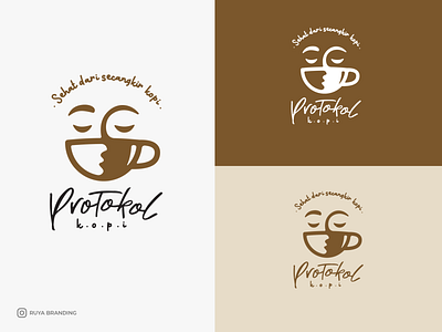 Protokol Kopi | Logo Design branding design illustration illustrator logo minimal typography ui vector