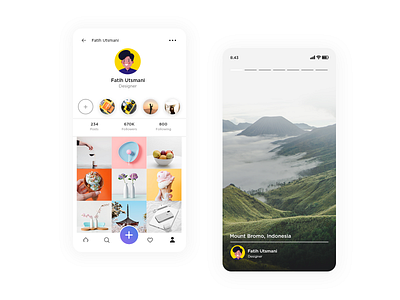 Instagram rework app design illustration illustrator minimal ui ux