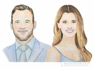 Chris & Kate - Original Watercolor Painting