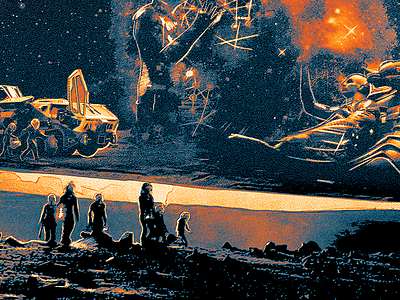 Prometheus illustration movie poster screen printing