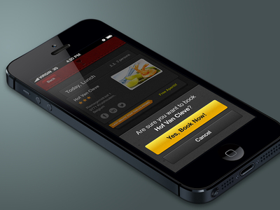 Last Minute Star Tables app cancel confirm confirmation food ios iphone mobile ui ux