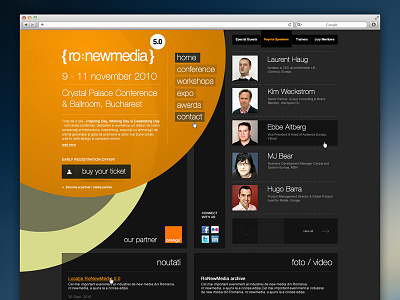 Ronewmedia 5.0 bucharest conference event layout design media new romania web