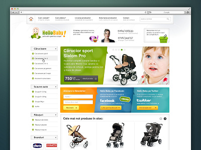 HelloBaby Online Store baby childrens hello layout design romania shop store