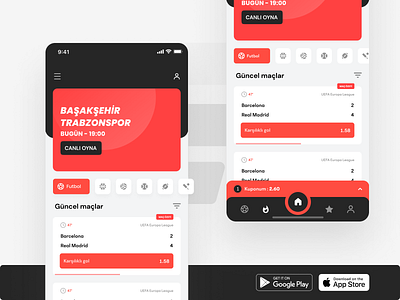Tahminoglu - Sport Predictions Mobile Application Design betting football mobile application prediction soccer sport ui ux