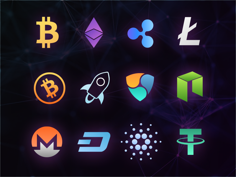 icons crypto coins