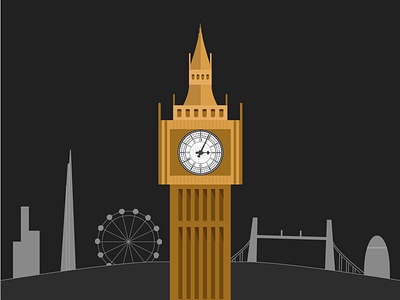 The Big Ben big ben city clock illustration london