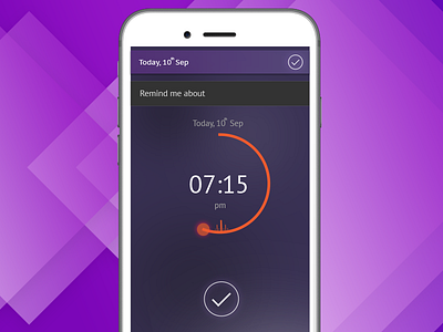 Reminder App drag mobile app purple reminder reminder app timer touch